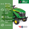 John Deere S130 Lawn Tractor – 42” Deck, 22HP V-Twin Engine, Hydrostatic Riding